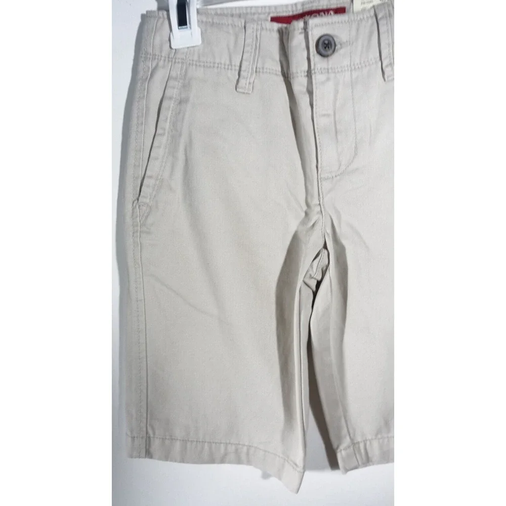 Arizona Jean Co Chino Shorts Boys 8 Adjustable Waist Cotton Stone Flat Front